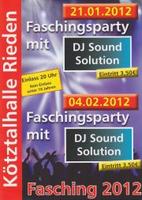 2. Faschingsparty Rieden mit DJ Sound Solution am Samstag, 04.02.2012