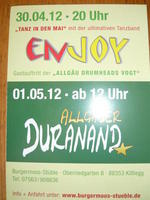 Jubilumsparty mit ENJOY am Montag, 30.04.2012