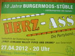 Jubilumsparty  mit  HERZ-ASS am Freitag, 27.04.2012