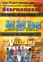 Sternensaal Reute prs. Silvester-WarmUp-Party mit Joe Williams Band am Sonntag, 30.12.2012