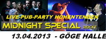 Live-Pub-Party Gge Halle Hohentengen 13.04. am Samstag, 13.04.2013