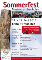 Partywochenende / Sommerfest in Fronhofen am Samstag, 15.06.2013