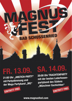 Schussenrieder Magnuspartys Freitag-Samstag  am Freitag, 13.09.2013