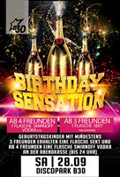 Birthday Sensation @ Disco Park B30 am Samstag, 28.09.2013