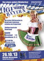 ALBFETZA - Das etwas andere Oktoberfest - IGF meets Bayern am Samstag, 26.10.2013