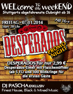 WELcome to the weekEND - Desperados Promo Night (ab 16) am Freitag, 07.11.2014