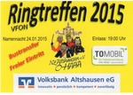 Ringtreffen VFON 2015 in Altshausen am Samstag, 24.01.2015