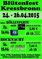mega HLLENPARTY - Bltenfest Kressbronn am Freitag, 24.04.2015