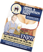 Dirndl & Lederhosenparty in Wangen am Samstag, 18.07.2015