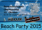  !! Beach Party 2015 in Obermarchtal !! - am Sa. 10.10.2015 in Obermarchtal (Alb-Donau-Kreis)