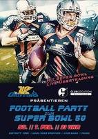 Football Party zum Super Bowl 50 am Sonntag, 07.02.2016