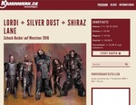 Lordi + Silver Dust + Shiraz Lane am Freitag, 28.10.2016