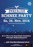 Schneeparty Zwiefalten 2016 am Samstag, 26.11.2016