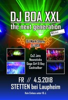 DJ BOA XXL PARTY - Stetten bei Laupheim am Freitag, 04.05.2018