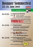 Rosnaer Sommerfest: STIMMUNGSABEND am Sonntag, 24.06.2018