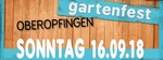 sofaflucht - Gartenfest am Sonntag, 16.09.2018