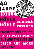 40 Jahre Ruberhhle Ravensburg - Jubilumsparty am Samstag, 24.11.2018