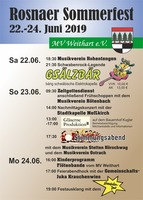 Rosnaer Sommerfest: FEIERABENDHOCK am Montag, 24.06.2019