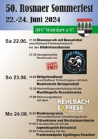 50. Rosnaer Sommerfest -  STIMMUNGSABEND am Sonntag, 23.06.2024