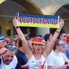 Bild: Partybilder der Party: WM Achtelfinale -Deutschland-Schweden - Mnsterplatz Ulm am 24.06.2006 in DE | Baden-Wrttemberg | Ulm | Ulm
